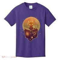 Cute Mystical Halloween Book Of Spells Cat Kids T-Shirt thumb 0