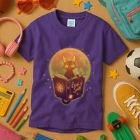 Cute Mystical Halloween Book Of Spells Cat Kids T-Shirt thumb 3