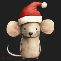 Christmas Mouse In Santa Hat Gift Women's Sweatshirt thumb 2