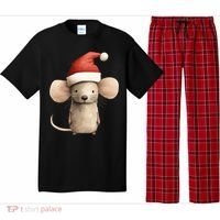 Christmas Mouse In Santa Hat Gift Pajama Set thumb 0
