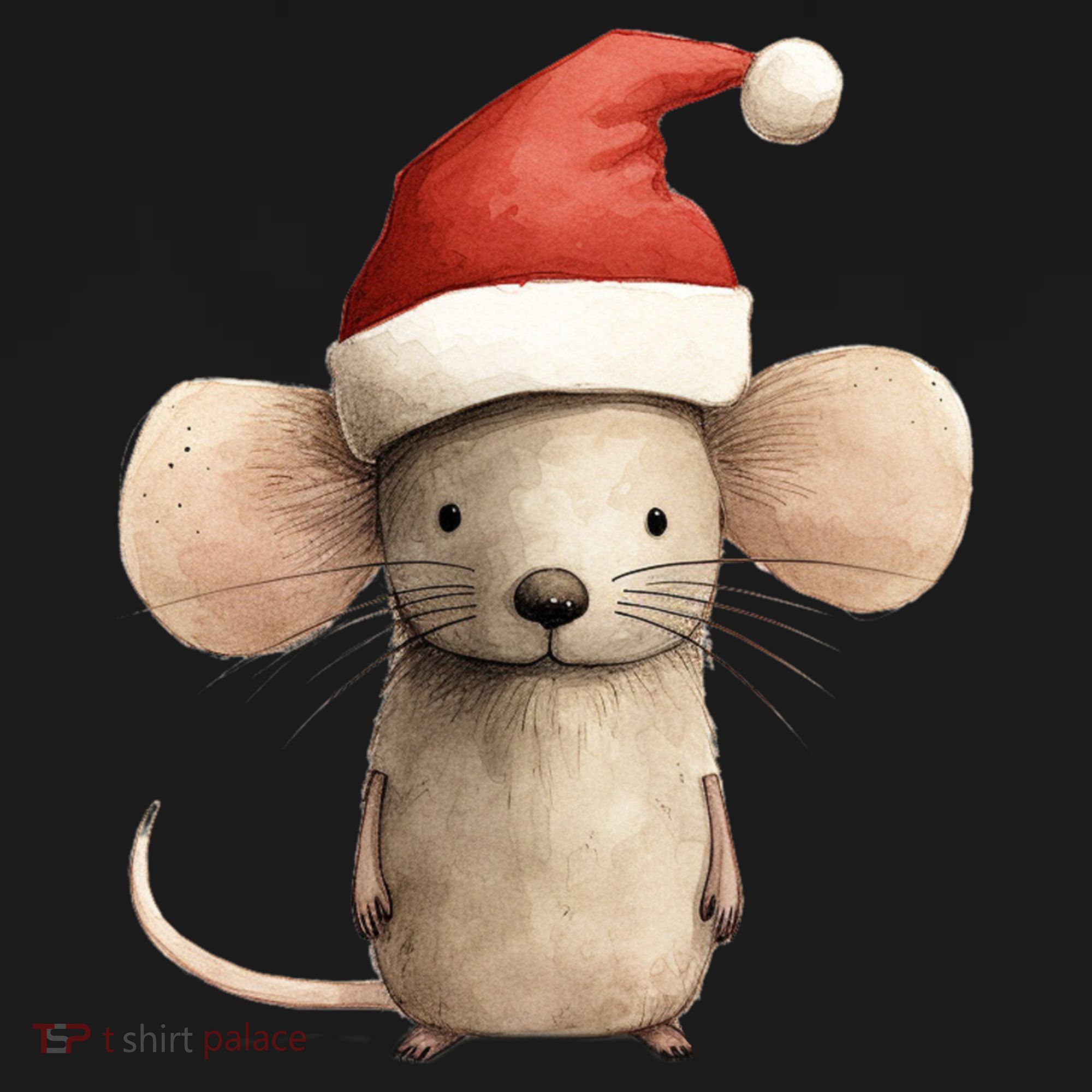 Christmas Mouse In Santa Hat Gift Pajama Set