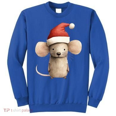 Christmas Mouse In Santa Hat Gift Sweatshirt