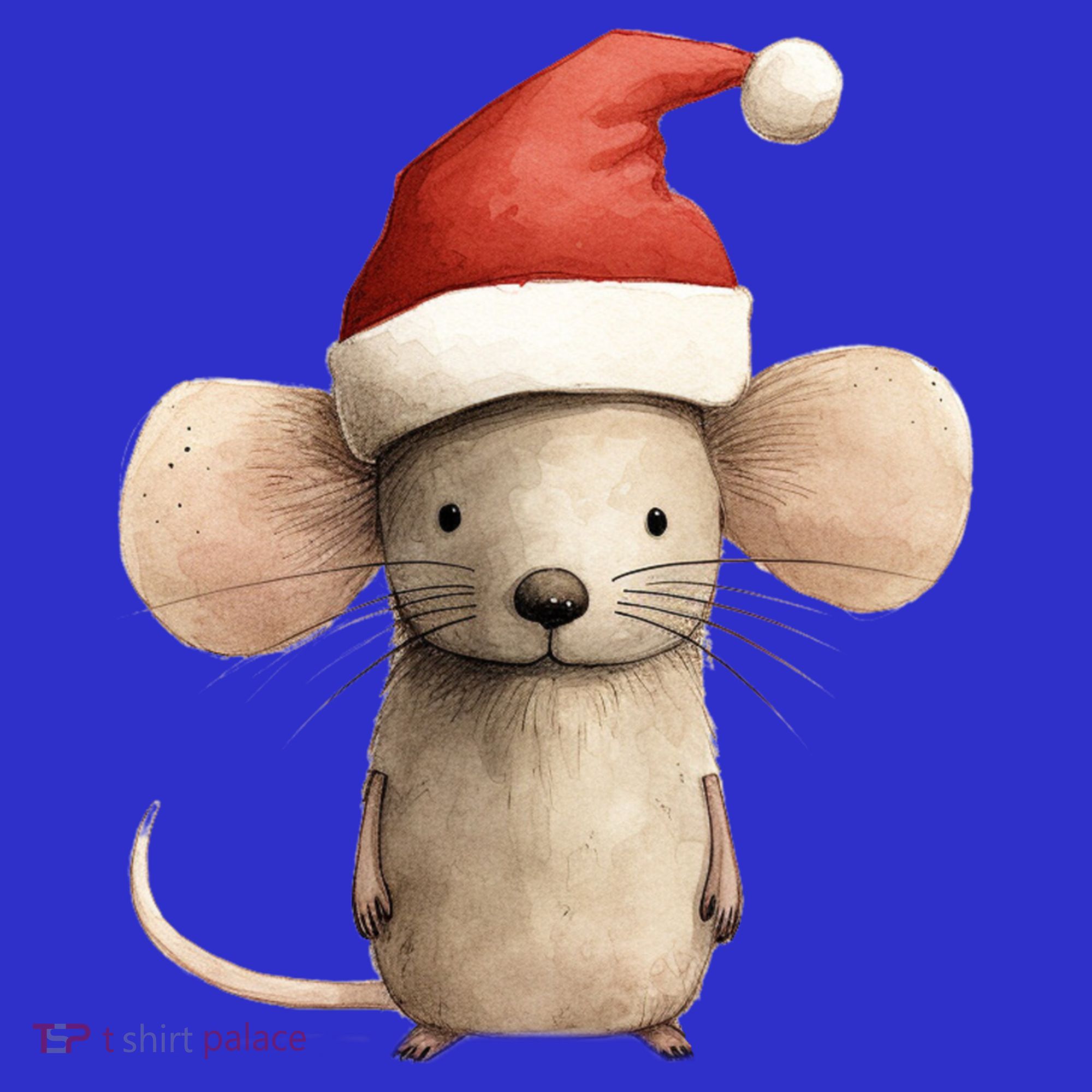 Christmas Mouse In Santa Hat Gift Tank Top