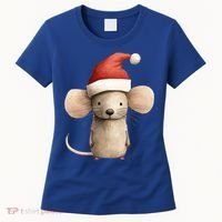 Christmas Mouse In Santa Hat Gift Women's T-Shirt thumb 0