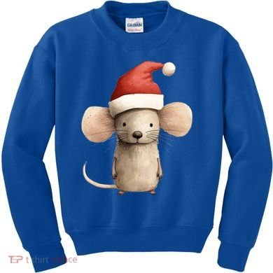Christmas Mouse In Santa Hat Gift Kids Sweatshirt