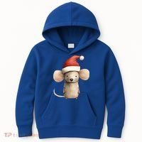 Christmas Mouse In Santa Hat Gift Kids Hoodie thumb 0
