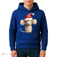 Christmas Mouse In Santa Hat Gift Kids Hoodie thumb 4