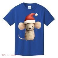 Christmas Mouse In Santa Hat Gift Kids T-Shirt thumb 0