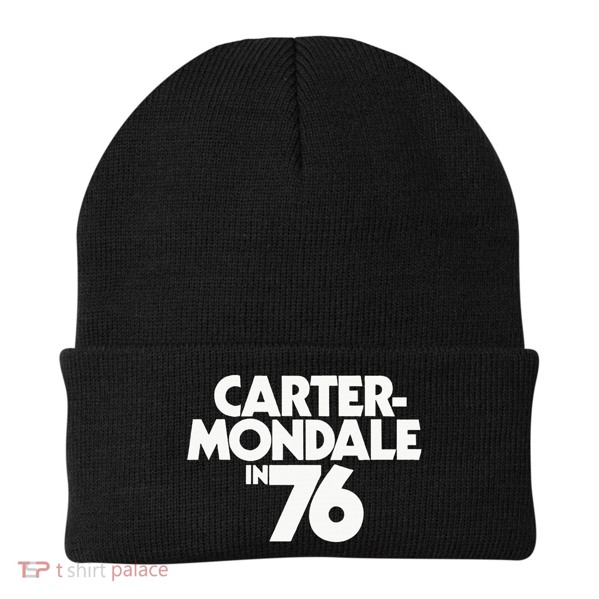 Carter Mondale In 76 Campaign Poster Jimmy Carter 1976 Beanie