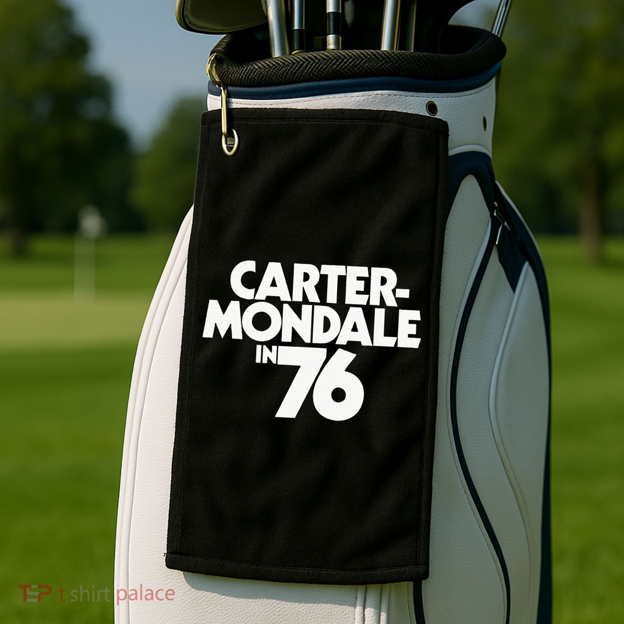 Carter Mondale In 76 Campaign Poster Jimmy Carter 1976 Golf Towel