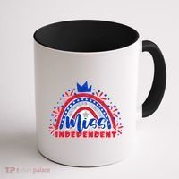 Cute Miss Independent 4th Of July Coffee Mug thumb 1