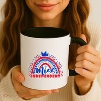 Cute Miss Independent 4th Of July Coffee Mug thumb 3