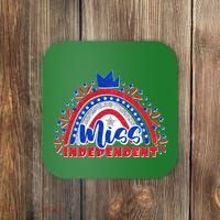 Cute Miss Independent 4th Of July Coaster thumb 0