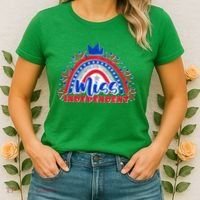Cute Miss Independent 4th Of July Women's T-Shirt thumb 2
