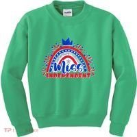 Cute Miss Independent 4th Of July Kids Sweatshirt thumb 0