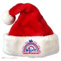Cute Miss Independent 4th Of July Santa Hat thumb 0