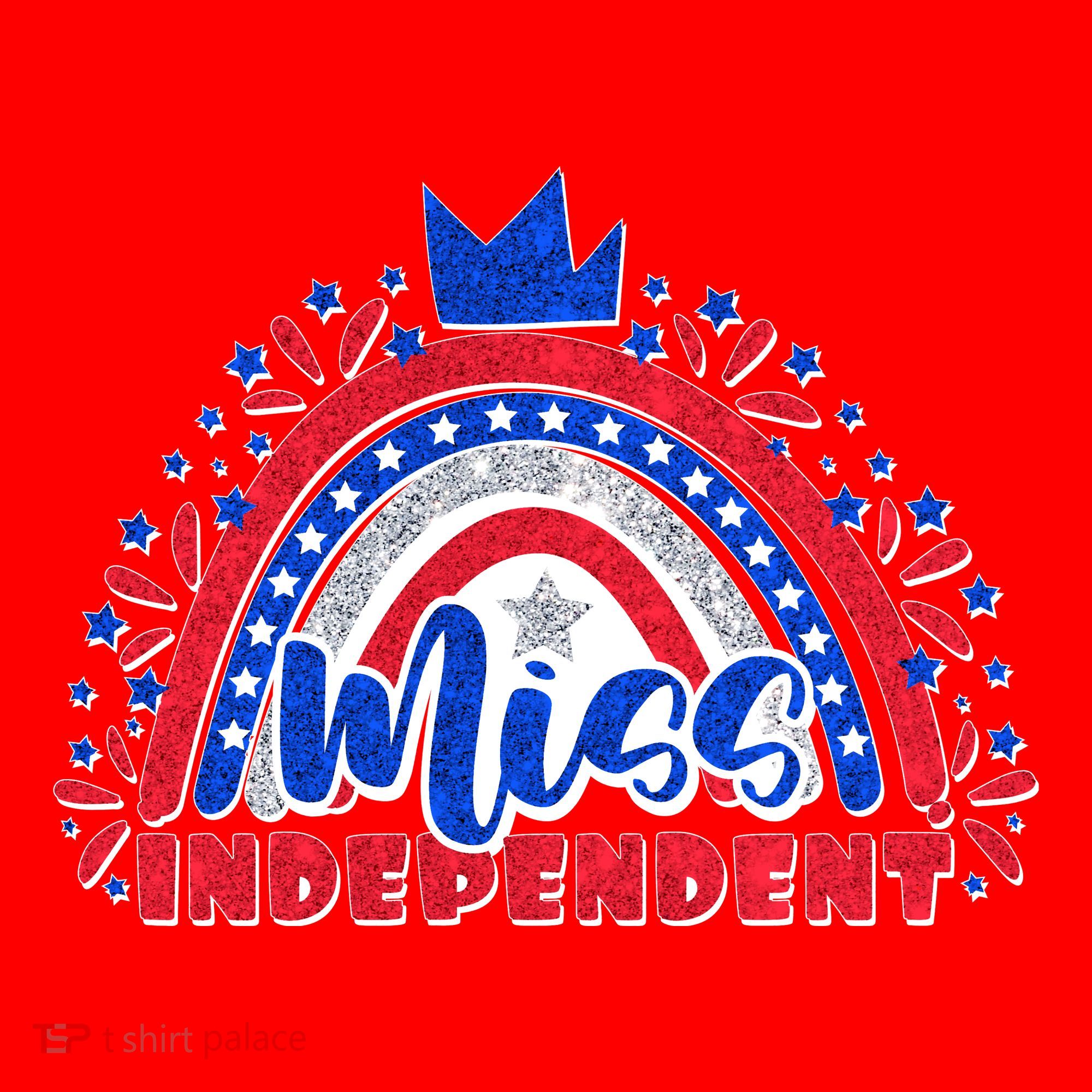Cute Miss Independent 4th Of July Santa Hat