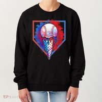 Cute Melting Ice Cream Baseball Ball Home Plate Women's Sweatshirt thumb 0