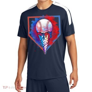 Cute Melting Ice Cream Baseball Ball Home Plate Soccer Jersey