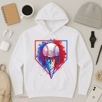 Cute Melting Ice Cream Baseball Ball Home Plate Hoodie thumb 3