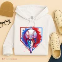 Cute Melting Ice Cream Baseball Ball Home Plate Hoodie thumb 4