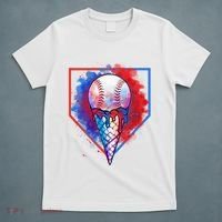 Cute Melting Ice Cream Baseball Ball Home Plate T-Shirt thumb 5