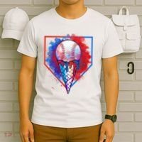 Cute Melting Ice Cream Baseball Ball Home Plate T-Shirt thumb 6
