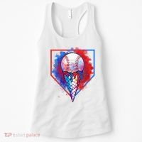 Cute Melting Ice Cream Baseball Ball Home Plate Women's Tank Top thumb 0