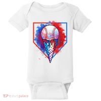 Cute Melting Ice Cream Baseball Ball Home Plate Baby Bodysuit thumb 0