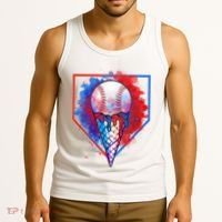 Cute Melting Ice Cream Baseball Ball Home Plate Tank Top thumb 3