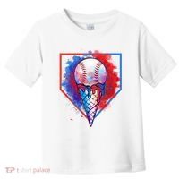 Cute Melting Ice Cream Baseball Ball Home Plate Toddler T-Shirt thumb 0