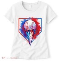Cute Melting Ice Cream Baseball Ball Home Plate Women's T-Shirt thumb 0