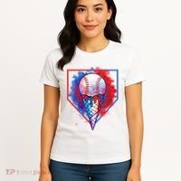 Cute Melting Ice Cream Baseball Ball Home Plate Women's T-Shirt thumb 4