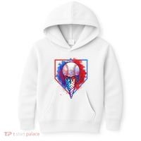 Cute Melting Ice Cream Baseball Ball Home Plate Kids Hoodie thumb 0