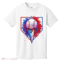 Cute Melting Ice Cream Baseball Ball Home Plate Kids T-Shirt thumb 0
