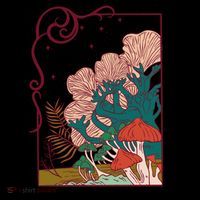 Cool Mushrooms Illustration Tote Bag thumb 4
