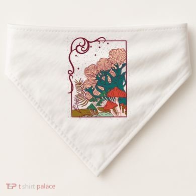 Cool Mushrooms Illustration USA-Made Doggie Bandana