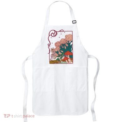 Cool Mushrooms Illustration Apron