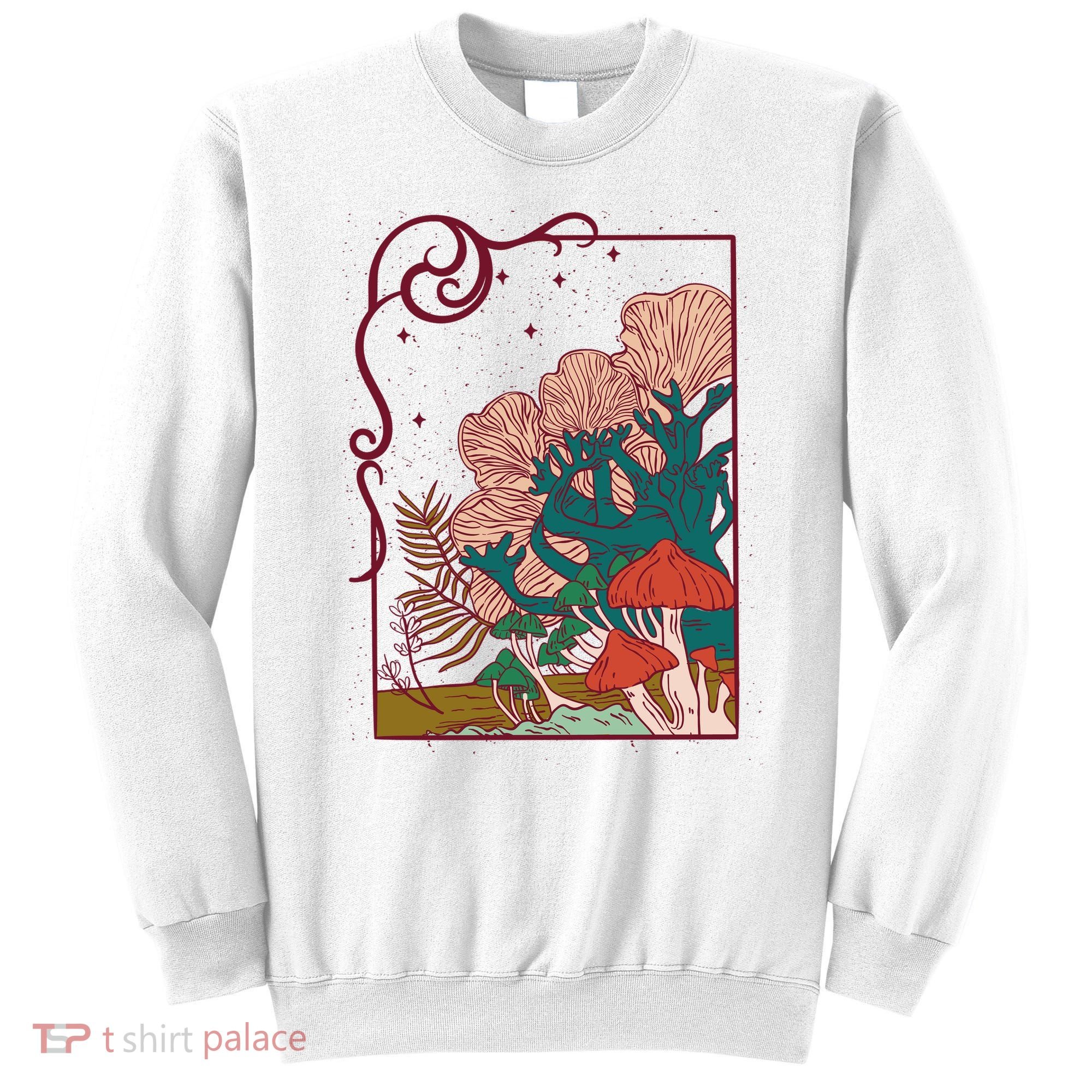 Cool Mushrooms Illustration Sweatshirt