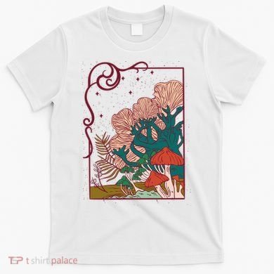 Cool Mushrooms Illustration T-Shirt