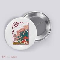 Cool Mushrooms Illustration Button thumb 0