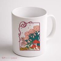 Cool Mushrooms Illustration Coffee Mug thumb 1