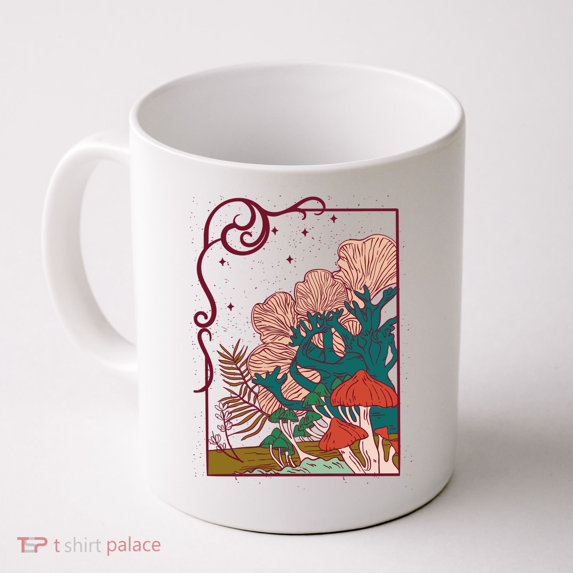 Cool Mushrooms Illustration Coffee Mug