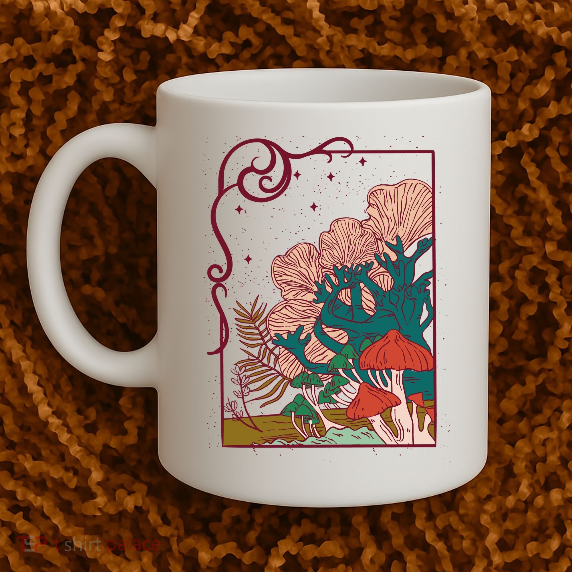 Cool Mushrooms Illustration Coffee Mug