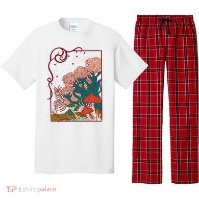 Cool Mushrooms Illustration Pajama Set