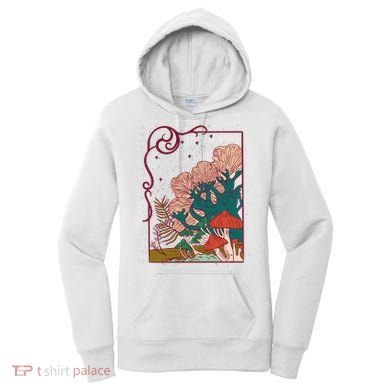 Cool Mushrooms Illustration Women's Hoodie