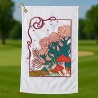 Cool Mushrooms Illustration Golf Towel thumb 1