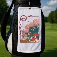Cool Mushrooms Illustration Golf Towel thumb 2