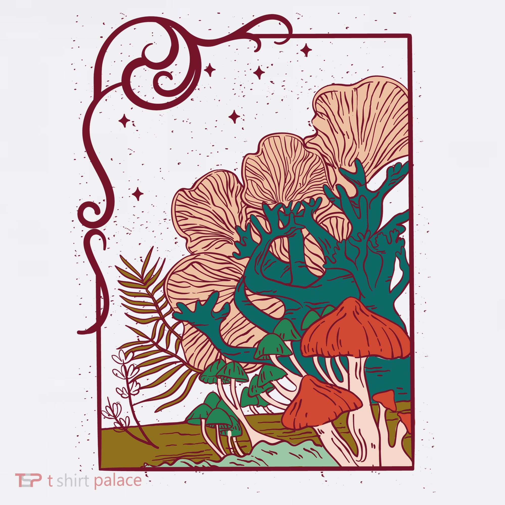 Cool Mushrooms Illustration Visor