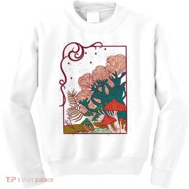 Cool Mushrooms Illustration Kids Sweatshirt